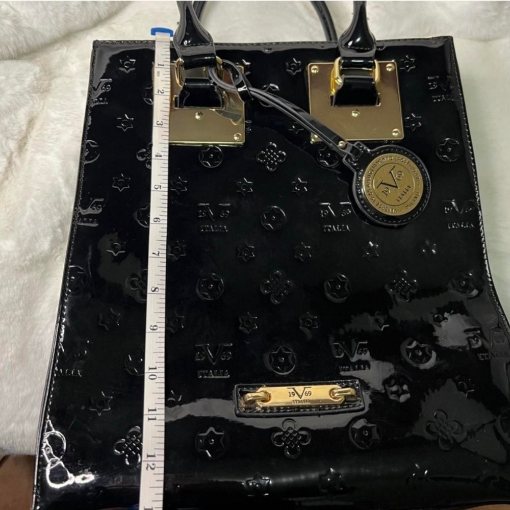 Versace purse- black patent